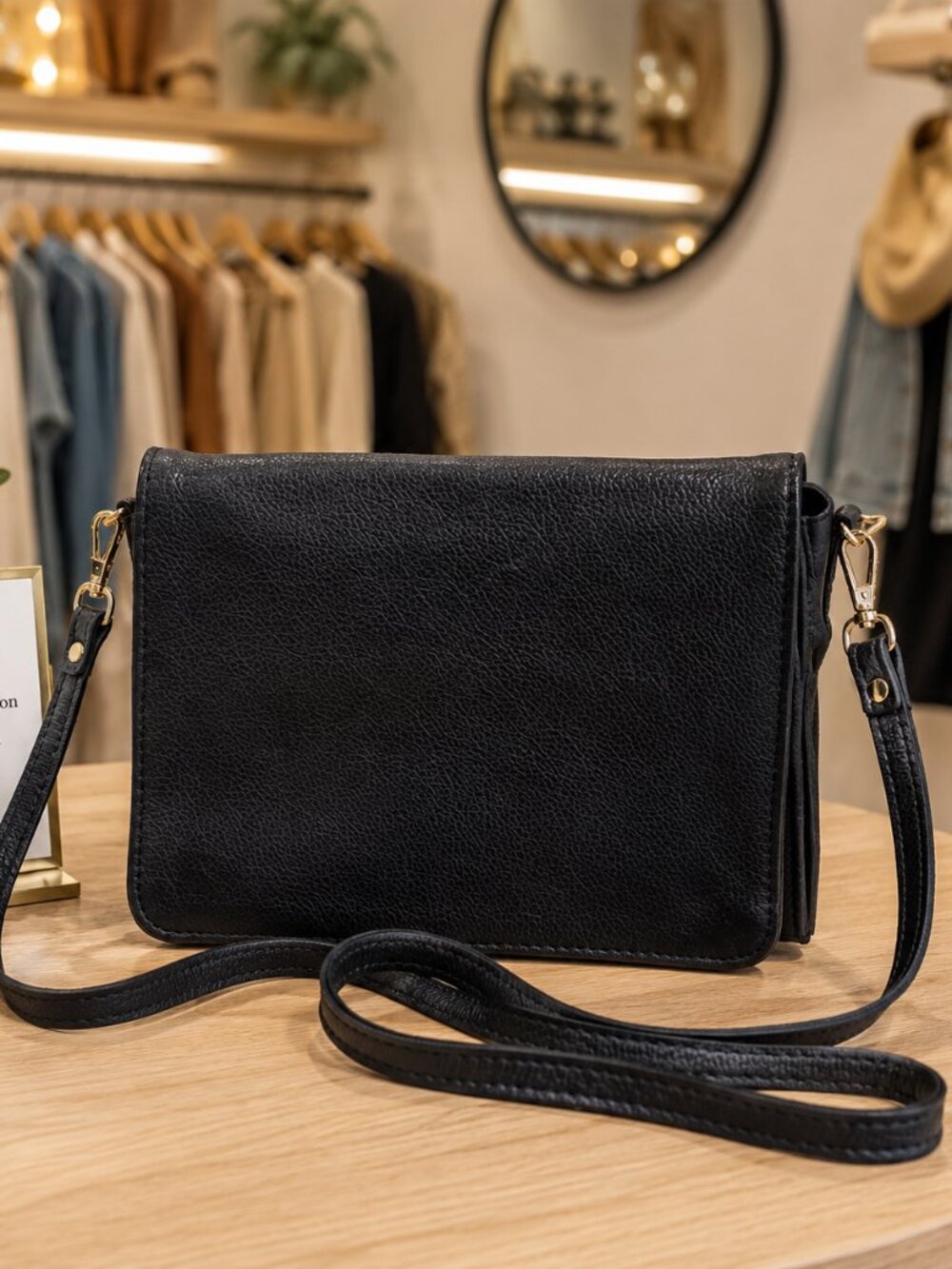 Crossbody Mini Bag Adjustable Strap Black Nylon Adjustable Strap Stylish Casual